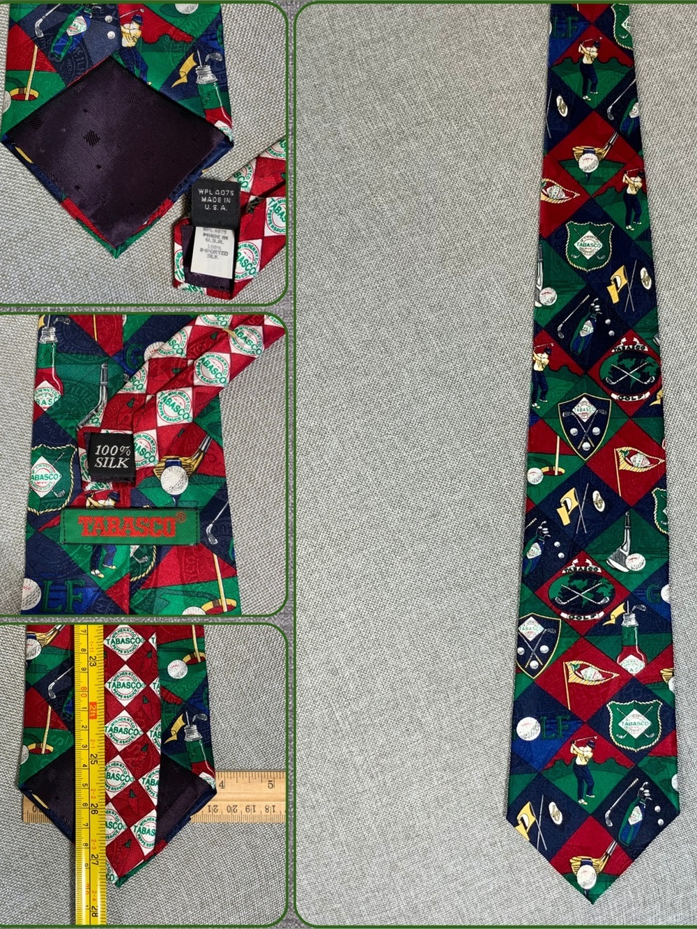 Official TABASCO golf necktie